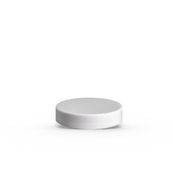 53-400 White Smooth Skirt Lid with (PS) Pressure Sensitive Liner